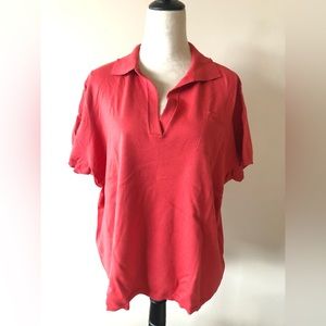 Covington red knitting blouse with pocket, (New with Tag), size 24-26W